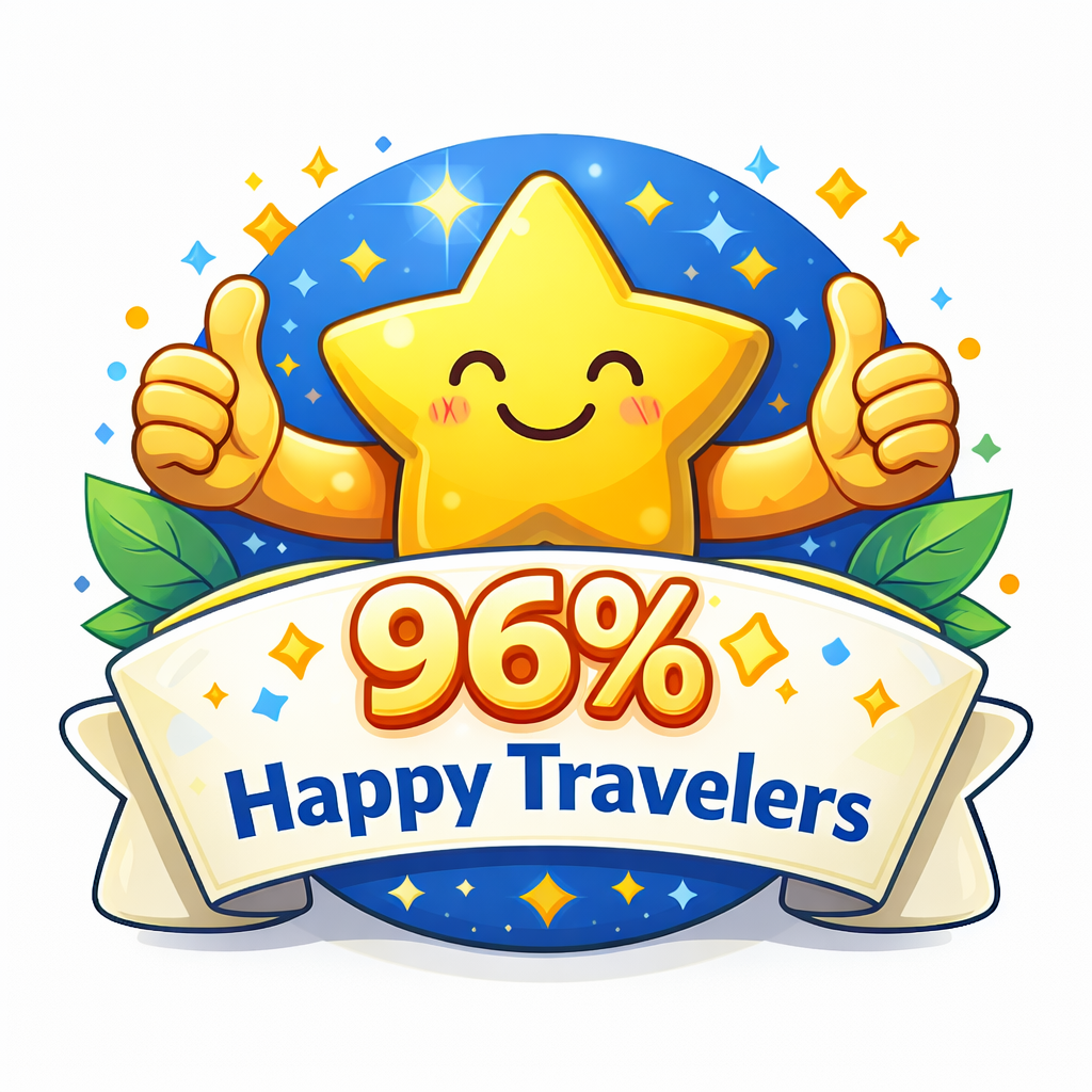 96% viaggiatori felici