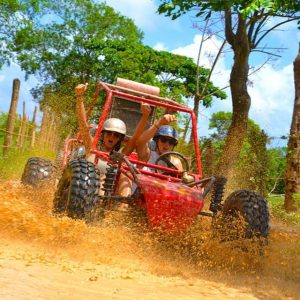 Buggy in Punta Cana, Fluss Höhle, Macao Strand